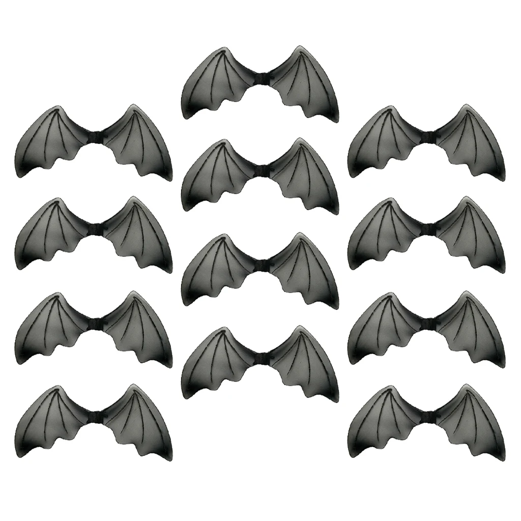 12/pack Kids Glitter Black Bat Wings Elastic Band Party Fairy Wing Costume Props 12/pack Kids Glitter Black Bat Wings Elastic Band Party Fairy Wing Costume Props