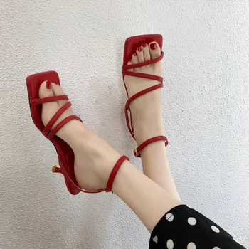 Women' Sandals Female Stilettos Summer Pumps Square Toe PU Ankle Buckle Strap Ladies Mid Heels PU Fashion Casual Shoes 2020
Women' Sandals Female Stilettos Summer Pumps Square Toe PU Ankle Buckle Strap Ladies Mid Heels PU Fashion Casual Shoes 2020