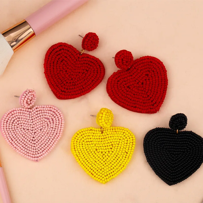 Colorful Heart Shape Design Statement Earrings Bohemian Bead Tassel Drop Earrings for Women Vintage Wedding Trendy Fringed Gifts
Colorful Heart Shape Design Statement Earrings Bohemian Bead Tassel Drop Earrings for Women Vintage Wedding Trendy Fringed Gifts