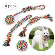 4pcs/set Pet Molar Supplies Rainbow Cotton Rope Toy Set Tough Dog Toys for Aggressive Chewers Large Breed Teething Chew Tug Toy
4pcs/set Pet Molar Supplies Rainbow Cotton Rope Toy Set Tough Dog Toys for Aggressive Chewers Large Breed Teething Chew Tug Toy
