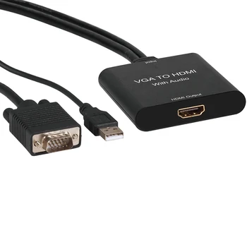 VGA + AUDIO TO HDMI CONVERTER 
VGA + AUDIO TO HDMI CONVERTER