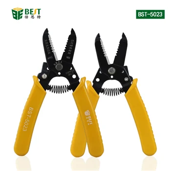 

BST-5023 Multi Functional Tools 20-30 AWG Copper Cable Hardened Steel Wire Stripper Plier Hands Pliers Cable Wire Stripper