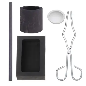 5pcs/Set Torch Melting Gold Silver Kit Crucible Tong Rod Borax Graphite Ingot F3MF 
5pcs/Set Torch Melting Gold Silver Kit Crucible Tong Rod Borax Graphite Ingot F3MF