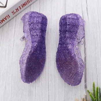 1 Pair Beautiful Princess Sandals Jelly Color Plastic Sandals Soft Little Girls Shoes for Chirldren Size 25 Purple 
1 Pair Beautiful Princess Sandals Jelly Color Plastic Sandals Soft Little Girls Shoes for Chirldren Size 25 Purple