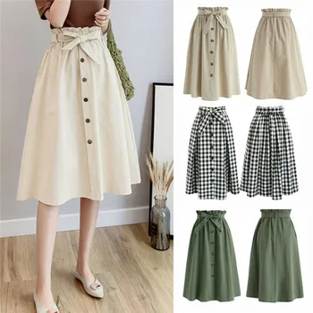 Casual Women's Pleated Midi Skirt Vintage Women Stretch High Waist Skater Flared Pleated Swing Skirt Summer Women Long Skirts
Casual Women's Pleated Midi Skirt Vintage Women Stretch High Waist Skater Flared Pleated Swing Skirt Summer Women Long Skirts