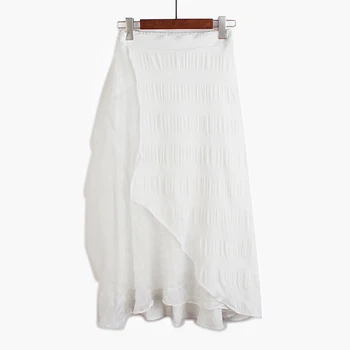Pleated Asymmetrical Mesh High Waist Slimming Solid Skirt Korean Style 2020 Spring Pleated Mid Calf Skirts Women
Pleated Asymmetrical Mesh High Waist Slimming Solid Skirt Korean Style 2020 Spring Pleated Mid Calf Skirts Women