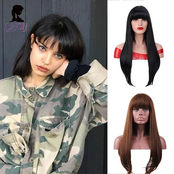 LUPU Long Synthetic Wig with Bangs Ombre Color Natural Headline Heat Resistant Hair Wigs for Women
LUPU Long Synthetic Wig with Bangs Ombre Color Natural Headline Heat Resistant Hair Wigs for Women