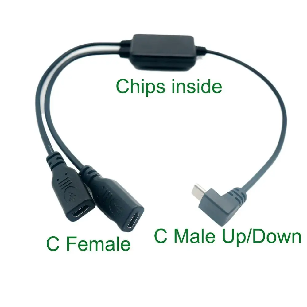 Multifunction USB 2 in 1 USB Type 3.1 C Male UP/Down Angled to 2 x USB-C Female Cord Data Charging Adapter Y Splitter Cable
Multifunction USB 2 in 1 USB Type 3.1 C Male UP/Down Angled to 2 x USB-C Female Cord Data Charging Adapter Y Splitter Cable