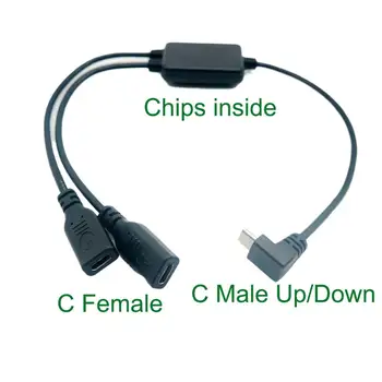 Multifunction USB 2 in 1 USB Type 3.1 C Male UP/Down Angled to 2 x USB-C Female Cord Data Charging Adapter Y Splitter Cable
Multifunction USB 2 in 1 USB Type 3.1 C Male UP/Down Angled to 2 x USB-C Female Cord Data Charging Adapter Y Splitter Cable