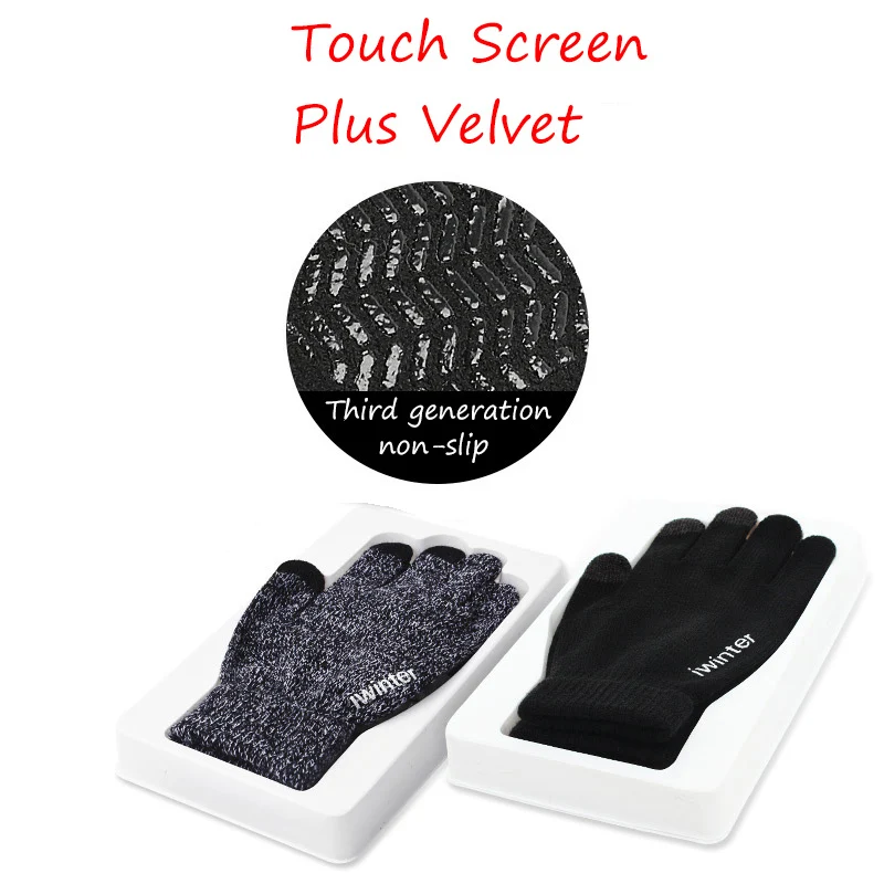 New Winter Knit Touch Screen Warm Gloves Unisex Couple Models Fashion Wool Plus Velvet Non-Slip Gloves
New Winter Knit Touch Screen Warm Gloves Unisex Couple Models Fashion Wool Plus Velvet Non-Slip Gloves