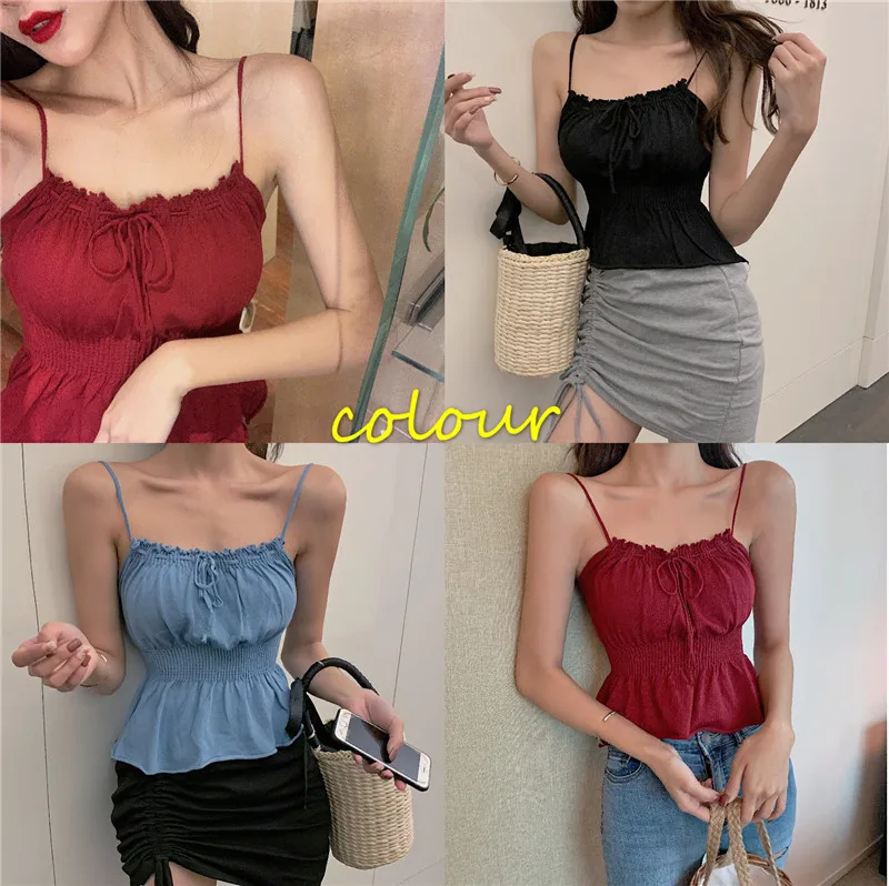 hight waist Halter neck sexy sweet fit top 2020 summer inside and outside knitting versatile waistband tank top vest
hight waist Halter neck sexy sweet fit top 2020 summer inside and outside knitting versatile waistband tank top vest