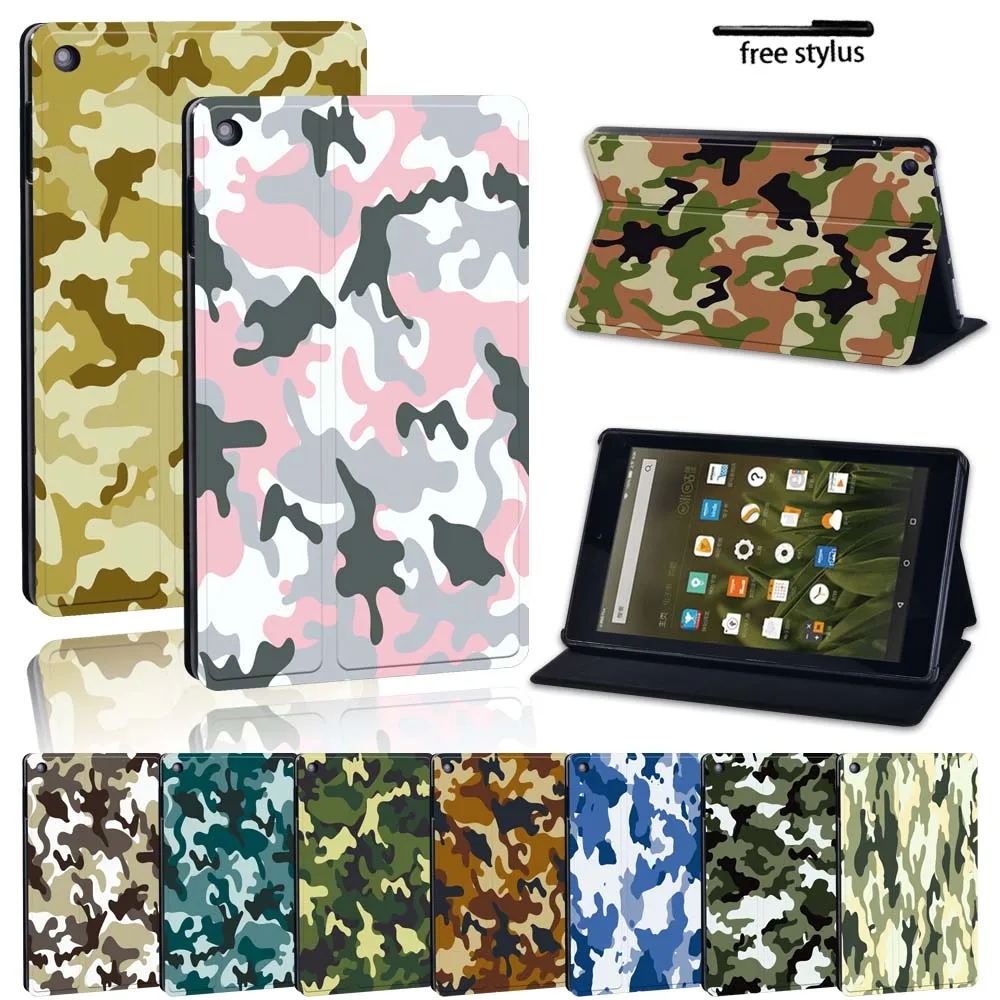 Tablet Case for Amazon Fire 7 / HD 8 / HD 10 with Alexa Camouflage Leather Pu Stand Foldable Protective Case Shell
Tablet Case for Amazon Fire 7 / HD 8 / HD 10 with Alexa Camouflage Leather Pu Stand Foldable Protective Case Shell