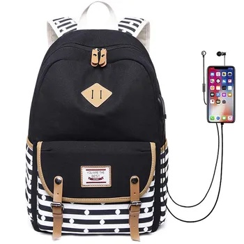 New Women Backpack USB Charging Stripe Backpacks School Bags For Teenagers Girl Travel Laptop Backpack mochila feminina
New Women Backpack USB Charging Stripe Backpacks School Bags For Teenagers Girl Travel Laptop Backpack mochila feminina