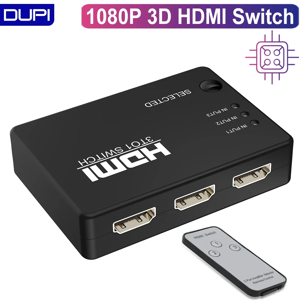1080P 3D HDMI переключатель 3 порта в 1 выход сплиттер экранный дисплей с инфракрасным