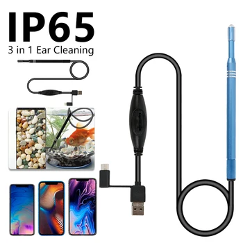 Waterproof IP65 3 In 1 Ear Cleaning Endoscope Borescope USB OTG Endoscope for Phone Android PC DC88 Ear Visual Ear Spoon Camera 
Waterproof IP65 3 In 1 Ear Cleaning Endoscope Borescope USB OTG Endoscope for Phone Android PC DC88 Ear Visual Ear Spoon Camera
