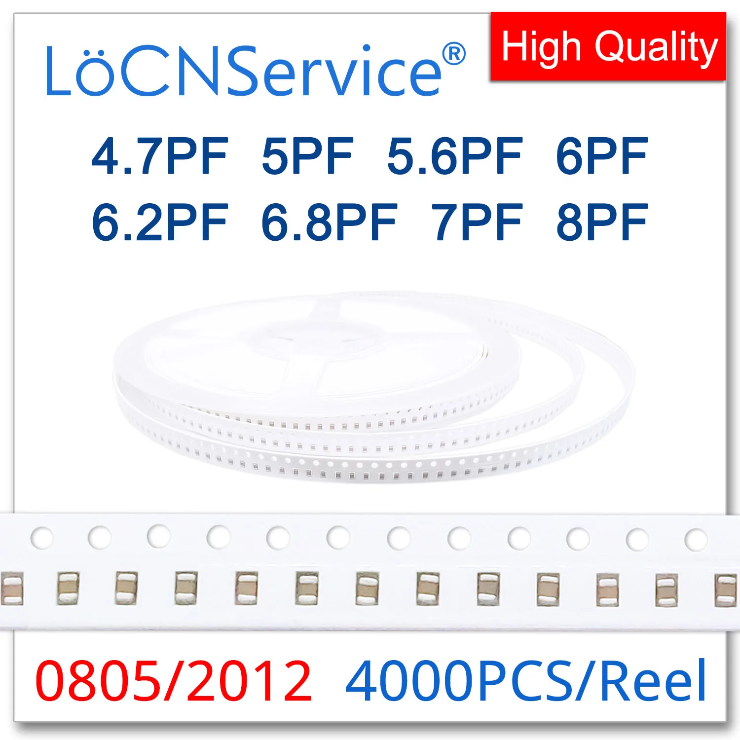 LoCNService Capacitors 4000PCS 0805 2012 COG/NPO RoHS 50V 0.5% 5% 4.7PF 5PF 5.6PF 6PF 6.2PF 6.8PF 7PF 8PF SMD High quality
LoCNService Capacitors 4000PCS 0805 2012 COG/NPO RoHS 50V 0.5% 5% 4.7PF 5PF 5.6PF 6PF 6.2PF 6.8PF 7PF 8PF SMD High quality
