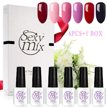 Sexy mix 6 Color Series 7ML UV Gel Varnish Nail Polish Set Gel Varnish Lak Vernis Semi Permanent Gelpolish Gift Box DIY Nail
Sexy mix 6 Color Series 7ML UV Gel Varnish Nail Polish Set Gel Varnish Lak Vernis Semi Permanent Gelpolish Gift Box DIY Nail