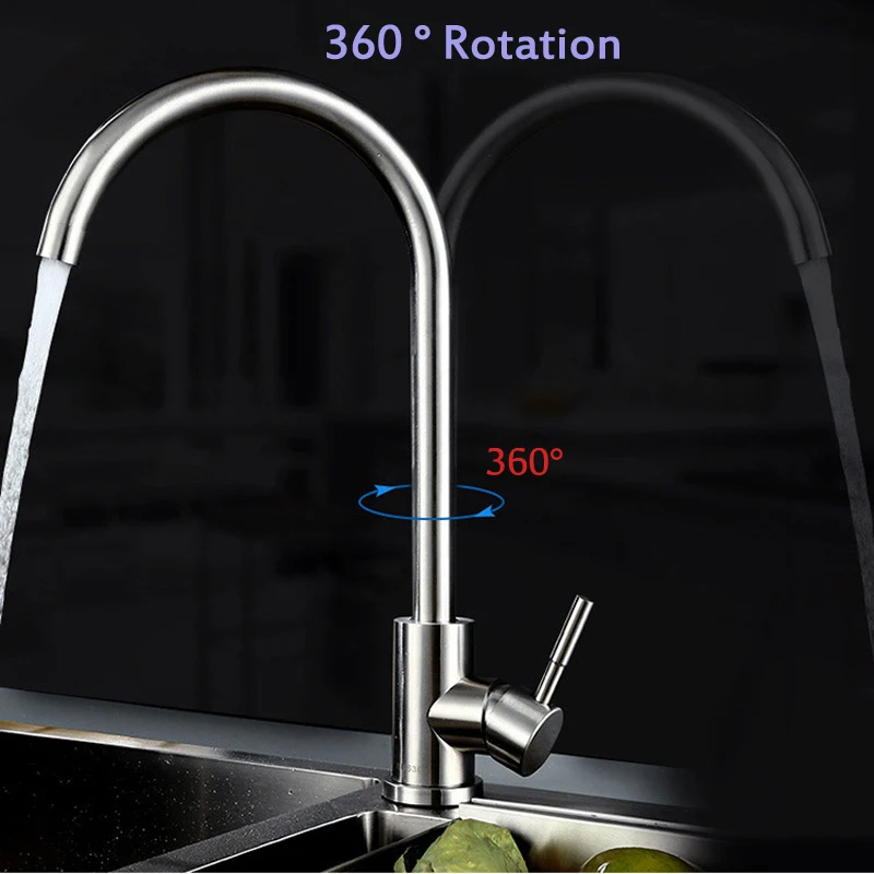 Kitchen Bathroom Faucets Stainless Steel Kitchen Mixer Single Handle Single Hole Mixer Sink Tap Hot and Cold Classic
Kitchen Bathroom Faucets Stainless Steel Kitchen Mixer Single Handle Single Hole Mixer Sink Tap Hot and Cold Classic