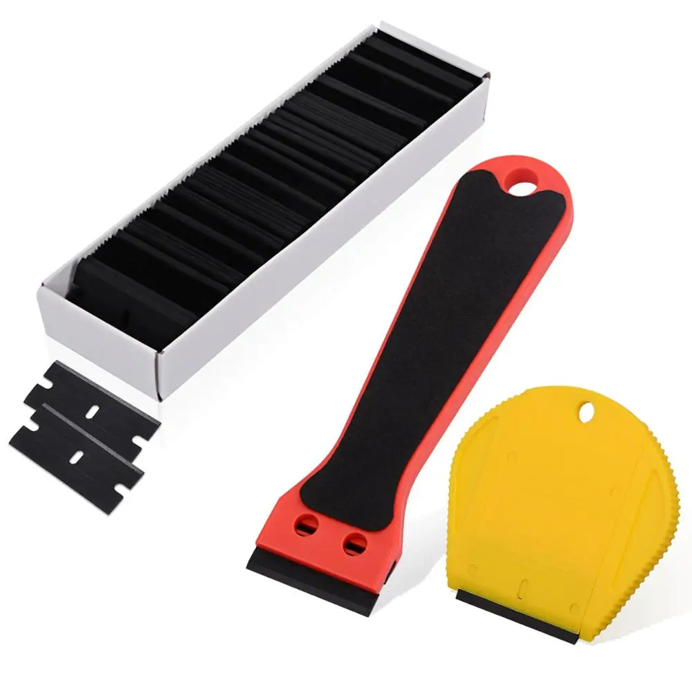 EHDIS 2pcs Carbon Fiber Vinyl Stickers Remover Razor Blade Scraper Car Cleaning Tool Glass Tint Windshield Wiper Clean Squeegees
EHDIS 2pcs Carbon Fiber Vinyl Stickers Remover Razor Blade Scraper Car Cleaning Tool Glass Tint Windshield Wiper Clean Squeegees
