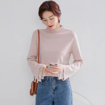 Japanese and winter new women's women's women's dress, round collar, lace and lace, loose base, top 100 sweaters.
Japanese and winter new women's women's women's dress, round collar, lace and lace, loose base, top 100 sweaters.