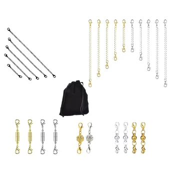 25 Pcs Cylindrical netic Buckle Necklace Accessories Copper Tail Extension Chain DIY Jewelry Cloth Bag Package
25 Pcs Cylindrical netic Buckle Necklace Accessories Copper Tail Extension Chain DIY Jewelry Cloth Bag Package