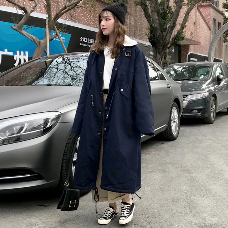 Autumn And Winter New Style CHIC Korean-style Loose Thick Lamb's Wool Warm BF Mid-length Overcoat Cotton Coat Student
Autumn And Winter New Style CHIC Korean-style Loose Thick Lamb's Wool Warm BF Mid-length Overcoat Cotton Coat Student