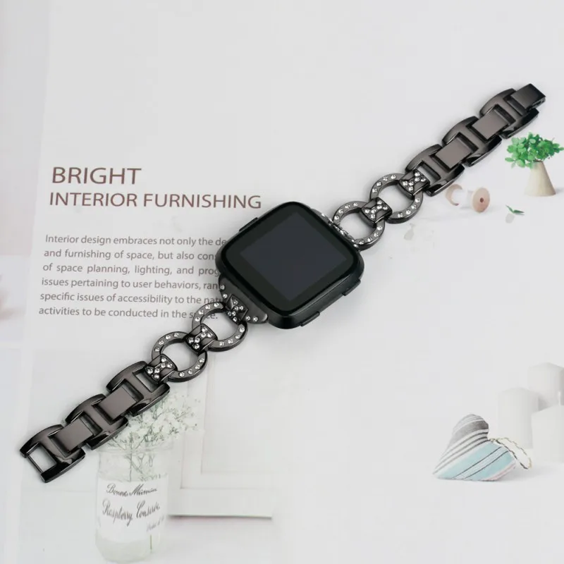 Stainless Steel Crystal Decor waterproof Wristband Adjustable Multi-function Bands Strap Fit For Fitbit Versa Lite/Versa
Stainless Steel Crystal Decor waterproof Wristband Adjustable Multi-function Bands Strap Fit For Fitbit Versa Lite/Versa