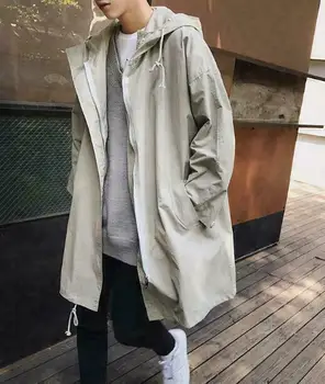 Mens Korean Stylish Oversize Loose Hoodie Trench Outwear Knee Length Jacket
Mens Korean Stylish Oversize Loose Hoodie Trench Outwear Knee Length Jacket