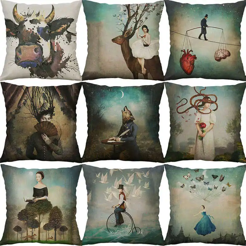 Pillows Case Dog Home case Print Cotton Linen Originality Picture Decor Bird Cushion Cover
Pillows Case Dog Home case Print Cotton Linen Originality Picture Decor Bird Cushion Cover