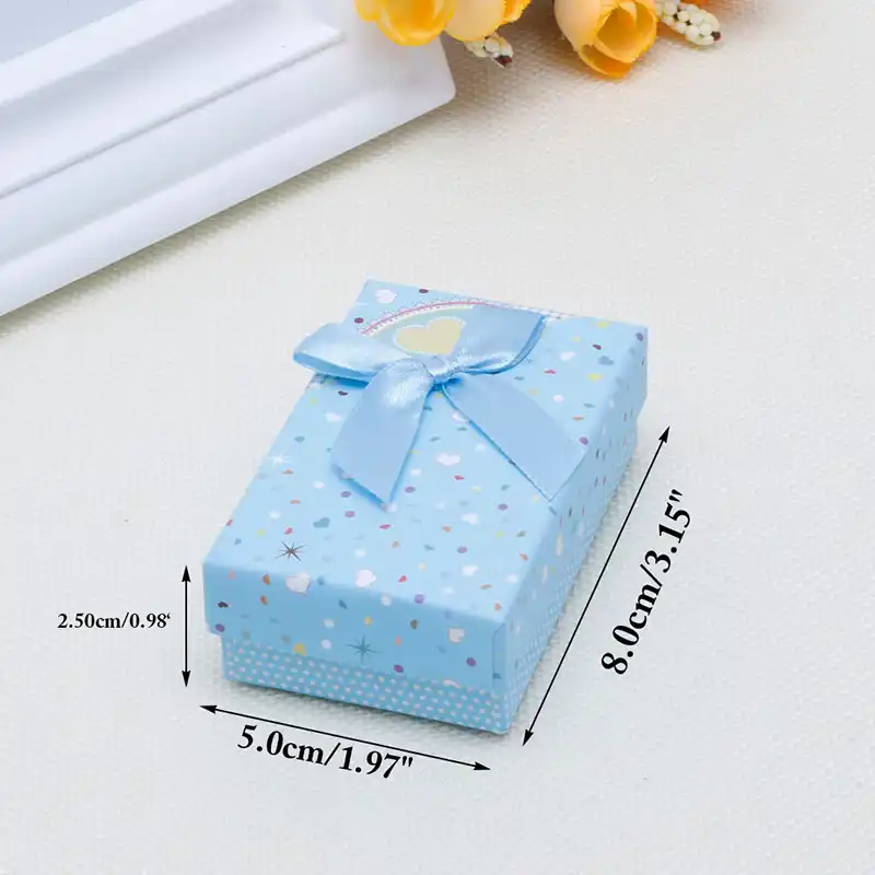 1/6/12/24pcs gift box 5*8cm chrome paper bowknot