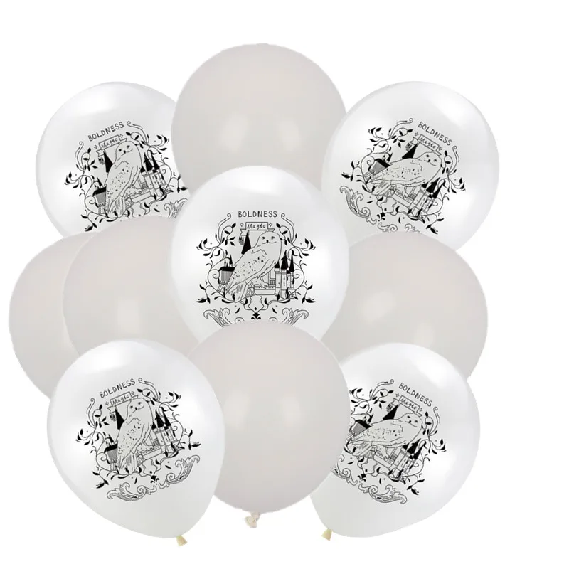 10pcs 12inch Harrys Potters Magic Gold White Latex Balloon Birthday Baby Shower Party Decoration Kids Toy Ballons Globos Gift
