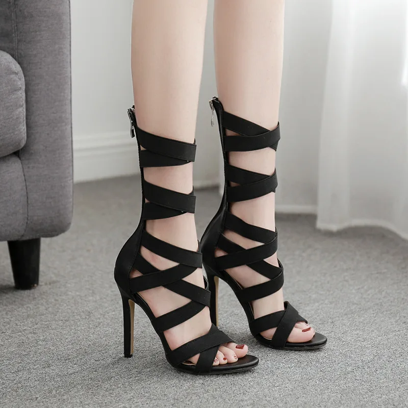 35-43 Code Models in Europe And America Elastic Band Rome High-heeled Sandals after Zipper Bag with Sandals
35-43 Code Models in Europe And America Elastic Band Rome High-heeled Sandals after Zipper Bag with Sandals
