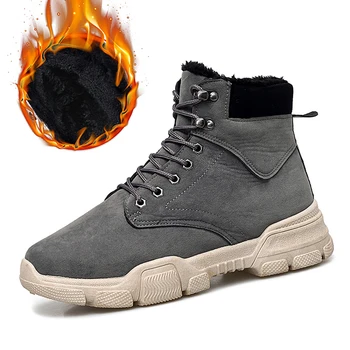 DEKABR Winter New Men PU Leather Ankle Snow Boots Motorcycle Warm Fur Plush Men Boots Fashion Desert Boots Male Casual Booties
DEKABR Winter New Men PU Leather Ankle Snow Boots Motorcycle Warm Fur Plush Men Boots Fashion Desert Boots Male Casual Booties