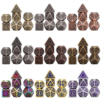 Mechanical Dice for DnD Tabletop RPGs Games 7pcs/set Metal Dice with Drawstring Pouch D4 D6 D8 D10 D% D12 D20
Mechanical Dice for DnD Tabletop RPGs Games 7pcs/set Metal Dice with Drawstring Pouch D4 D6 D8 D10 D% D12 D20