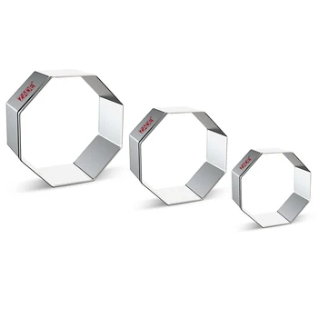 ZADE Octagon Cookie Cutters Set for Geometric - 3 Piece - Large/Medium/Small Fondant Cookie Cutters - Stainless Steel
ZADE Octagon Cookie Cutters Set for Geometric - 3 Piece - Large/Medium/Small Fondant Cookie Cutters - Stainless Steel