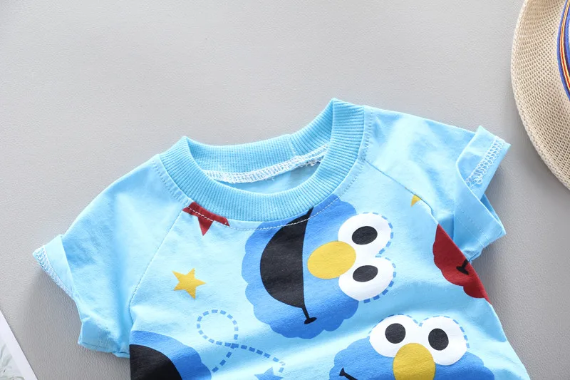 Summer Children Boys Girls Clothes Kids Cartoon Clothing Infant Suit Toddler T-Shirt Pants Set Kids Casual Tracksuit 0-4 Years