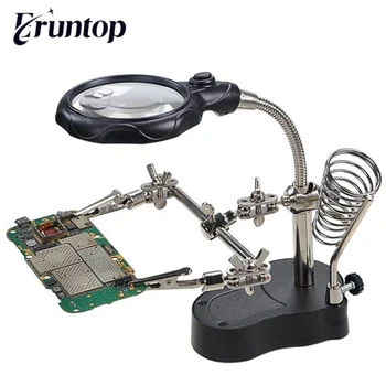 1PCS 3.5x 12x MG16129-C LED Clamp Soldering Iron Stand Helping Hands Magnifying Glass Magnifier
1PCS 3.5x 12x MG16129-C LED Clamp Soldering Iron Stand Helping Hands Magnifying Glass Magnifier