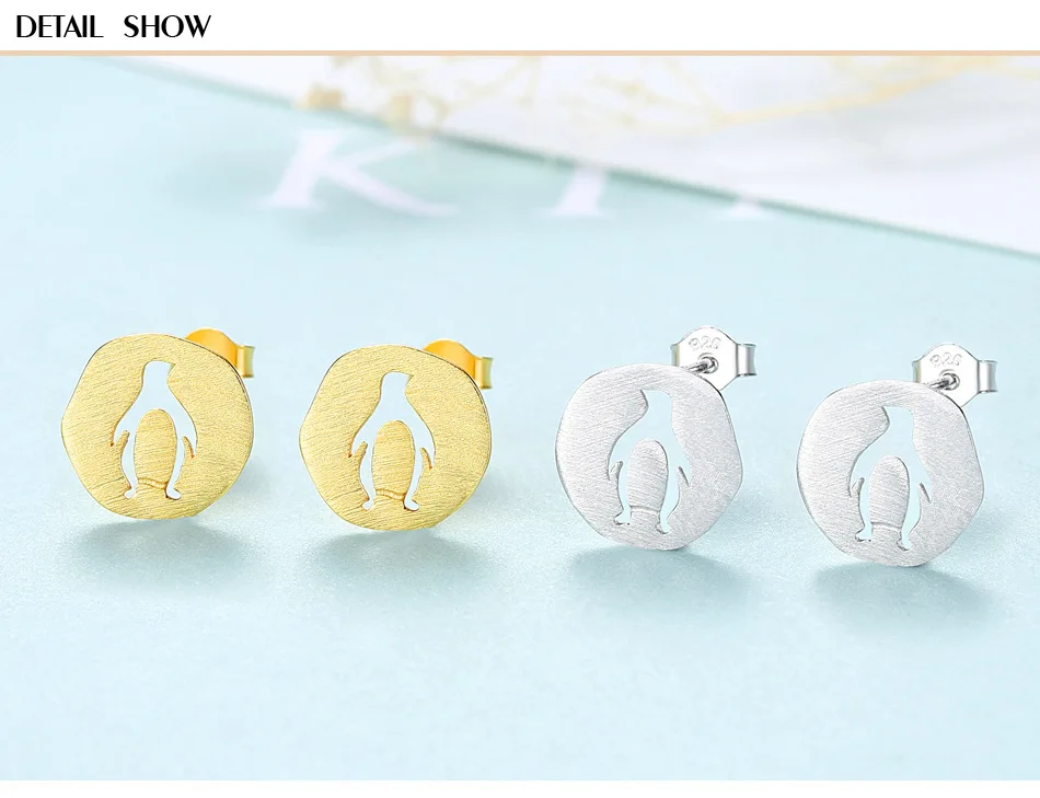 S925 Sterling Silver Stud Earrings Creative Simple Wild Penguin Stud Earrings MJB03
S925 Sterling Silver Stud Earrings Creative Simple Wild Penguin Stud Earrings MJB03