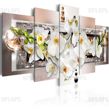 5 Pieces Orchids Flower Wall Painting Green / Pink / Purple Blossom Poster Modern Canvas Art Print for Bedroom Home Decor
5 Pieces Orchids Flower Wall Painting Green / Pink / Purple Blossom Poster Modern Canvas Art Print for Bedroom Home Decor