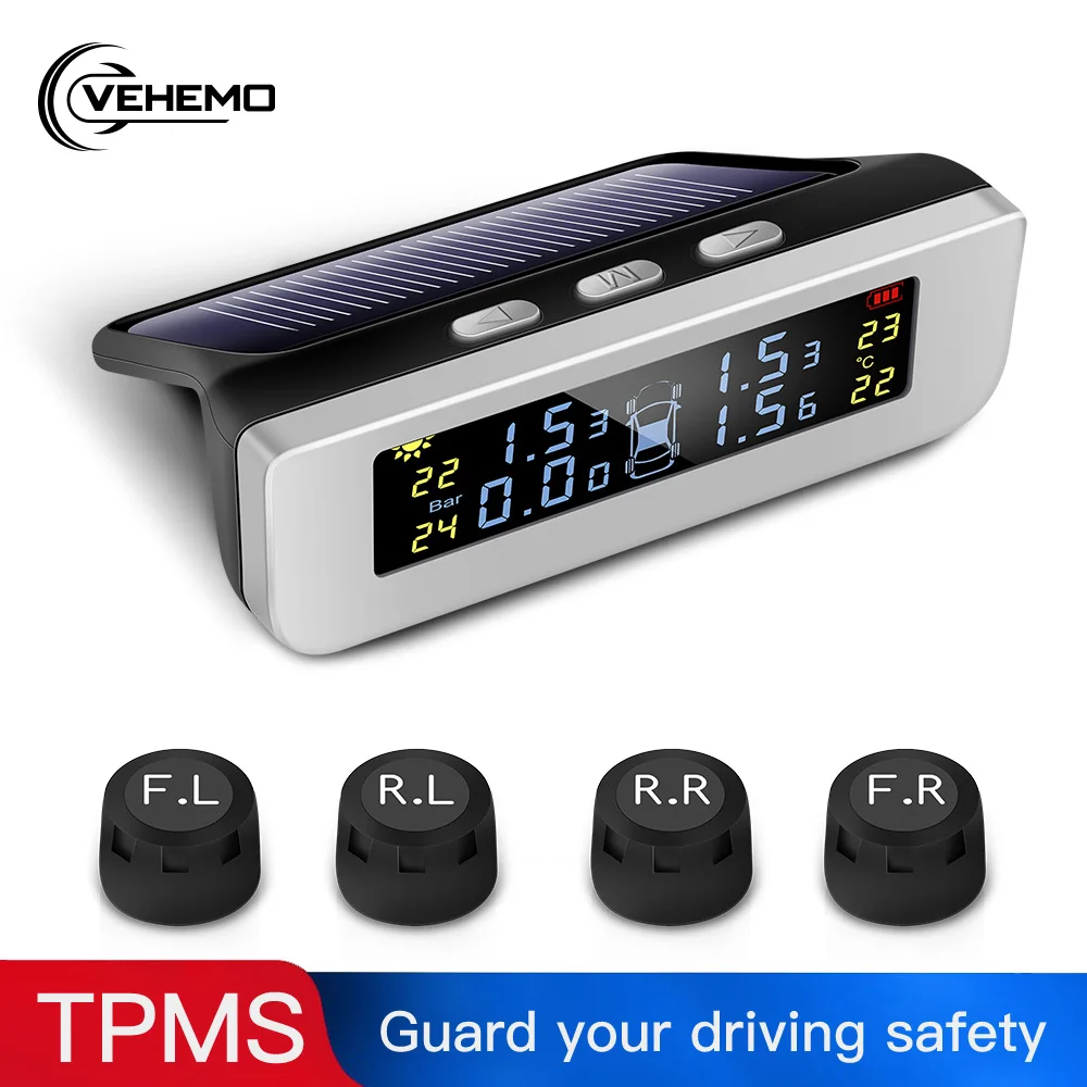 VEHEMO TPMS three-digit display car safety alarm system, tire pressure / tire temperature monitoring alarmincluding 4 sensor
VEHEMO TPMS three-digit display car safety alarm system, tire pressure / tire temperature monitoring alarmincluding 4 sensor