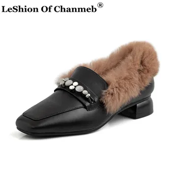 Ladies Big Plus Size 43 Genuine Leather Rabbit Fur Flats Pearls Shoes Women Fur Lined Loafers Slip on Creepers Vintage Moccasins
Ladies Big Plus Size 43 Genuine Leather Rabbit Fur Flats Pearls Shoes Women Fur Lined Loafers Slip on Creepers Vintage Moccasins