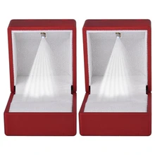 2X Rings Display Box Storage Soft Velvet Tray Case Holder Stand Display Storage Box LED Light Ring Box Red
2X Rings Display Box Storage Soft Velvet Tray Case Holder Stand Display Storage Box LED Light Ring Box Red