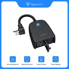 Teckin SS31 Outdoor Wi-Fi Smart Plug with 2 Sockets, Works with Alexa, Google Home, IP44 Weatherproof, FCC/RoHS Certified
Teckin SS31 Outdoor Wi-Fi Smart Plug with 2 Sockets, Works with Alexa, Google Home, IP44 Weatherproof, FCC/RoHS Certified