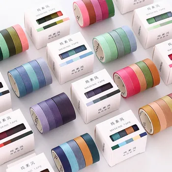 5 PCS Colorful washi tape Solid color paper tape for art journal, wedding/birthday decoration washi tape christmas 10mm width 
5 PCS Colorful washi tape Solid color paper tape for art journal, wedding/birthday decoration washi tape christmas 10mm width