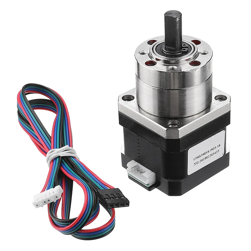 17HS3401S-PG Nema 17 Extruder Gear Stepper Motor 42 Motor Ratio Planetary Gearbox Stepper Motor
17HS3401S-PG Nema 17 Extruder Gear Stepper Motor 42 Motor Ratio Planetary Gearbox Stepper Motor