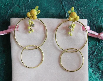 2020 Time-limited Promotion Birthday Earings Earing Garden Series A String From The Leaves Two Circle Stud Earrings
2020 Time-limited Promotion Birthday Earings Earing Garden Series A String From The Leaves Two Circle Stud Earrings