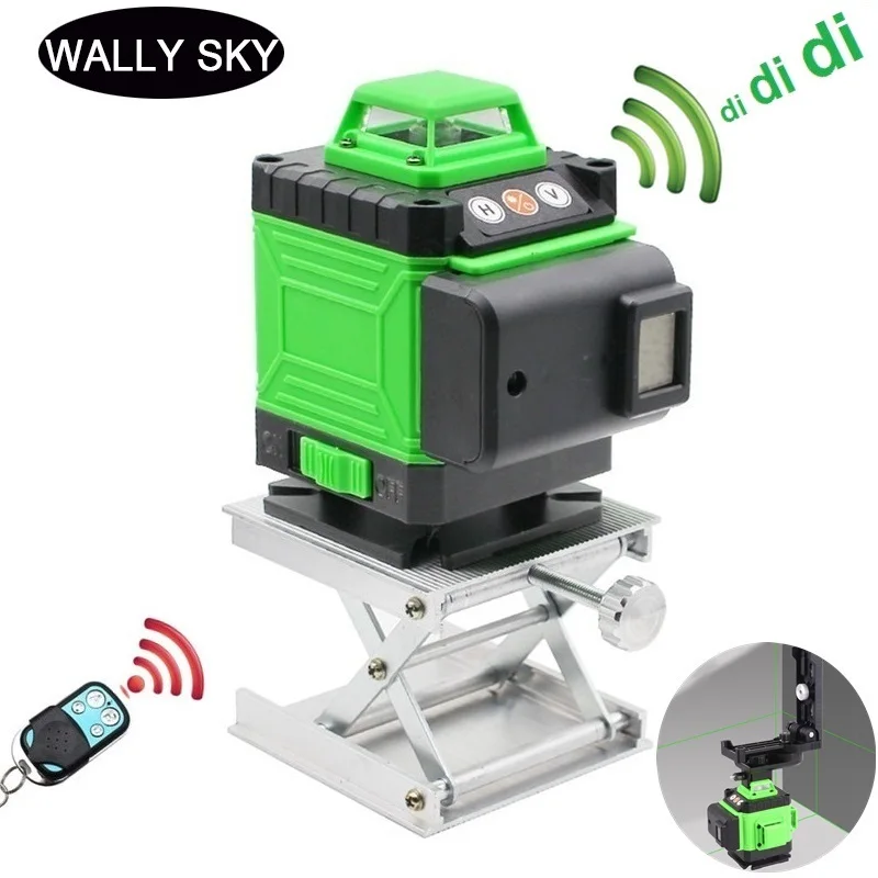 Green Laser Level 12/16 Lines Remote Control 360 Degree Self-Leveling Lifting Platform Wall Bracket Horizontal Vertical Cross
Green Laser Level 12/16 Lines Remote Control 360 Degree Self-Leveling Lifting Platform Wall Bracket Horizontal Vertical Cross
