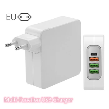 EU Plug Type-C PD 45W 4 Port USB Charger Phone Tablet PC Power Adapter QC3.0 Wall Desktop Fast Quick Charging For Macbook
EU Plug Type-C PD 45W 4 Port USB Charger Phone Tablet PC Power Adapter QC3.0 Wall Desktop Fast Quick Charging For Macbook