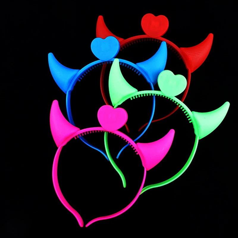 20pcs Colorful Led Headband Glowing Hairband Light Up Toys Head flash Headband Wear Wedding Concert Bar Party Supplies (9)