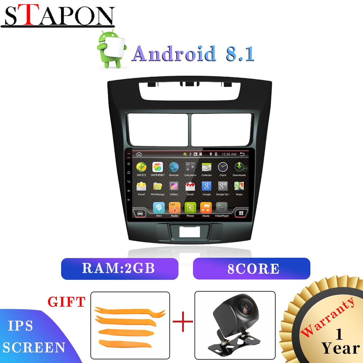 

STAPON 9inch for Toyota avanza Android 8.1 2GB RAM OCTA CORE car DVD navigation player with RDS FM AM Wifi Bluetooth